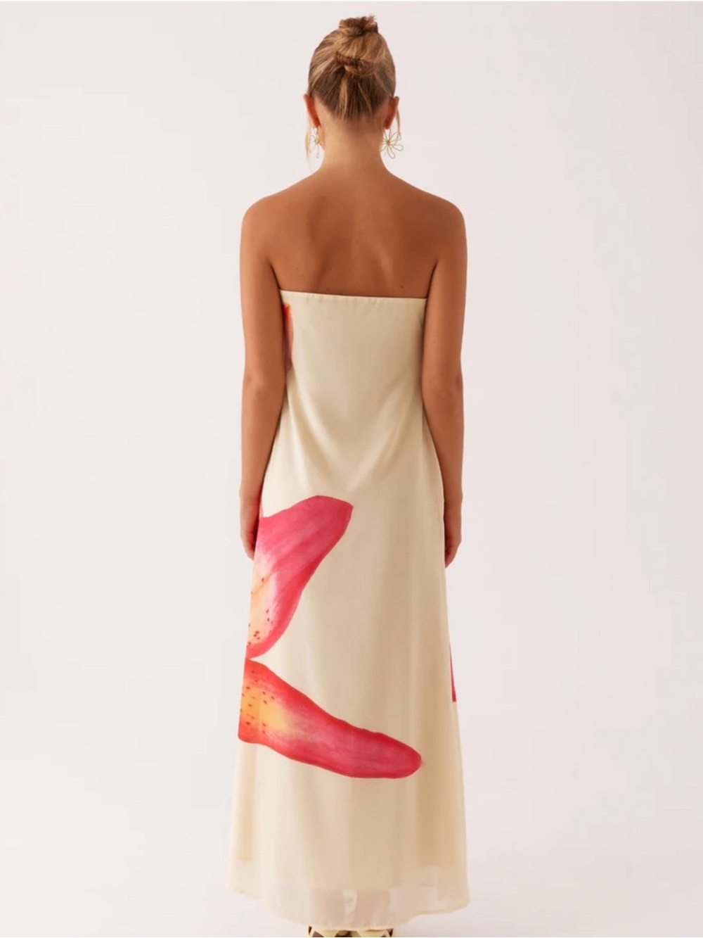 Peppermayo Cream Dress with Pink and Orange Floral Print - Picture 2 of 3